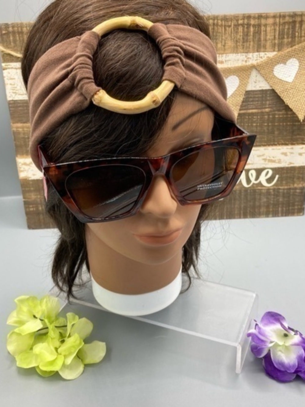 ✨ Brown Bamboo Ring Headband - Women's Fashion Accessory